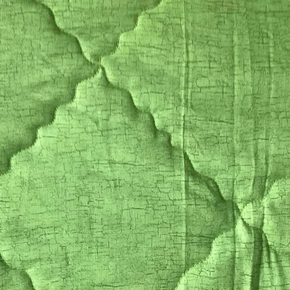 NWT Hand Crafted Greens and Golds Nature Prints Lap Quilt
